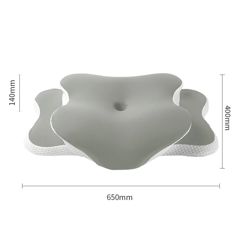 Almohada cervical ergonómica de espuma viscoelástica: alivio del dolor de cuello y hombros con funda de seda helada | Soporte ortopédico para dormir