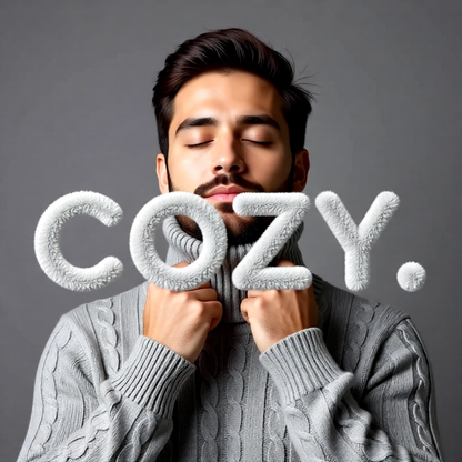 Suéter clásico de cuello alto para hombre: jersey cálido de punto con cuello alto