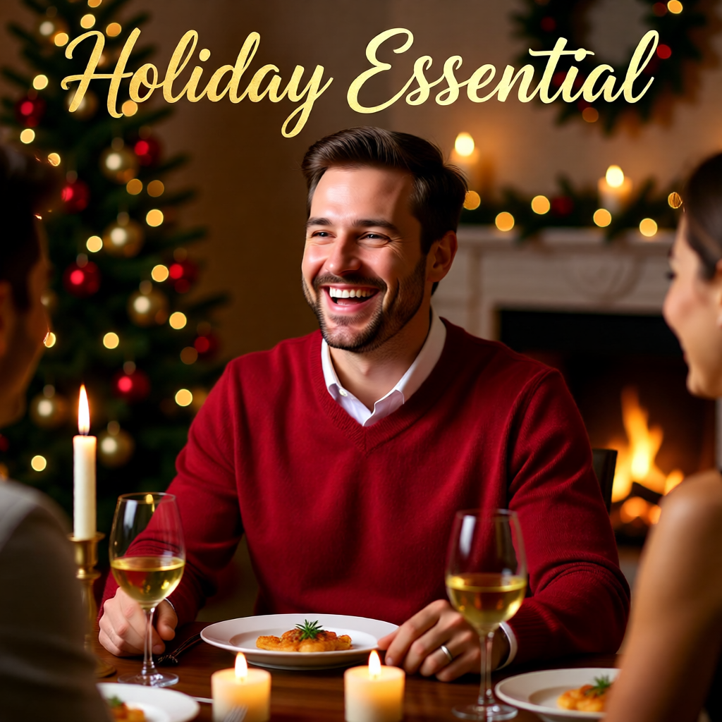 Men’s V-Neck Cashmere Wool Sweater – Soft Luxury Knit Pullover for Autumn & Winter