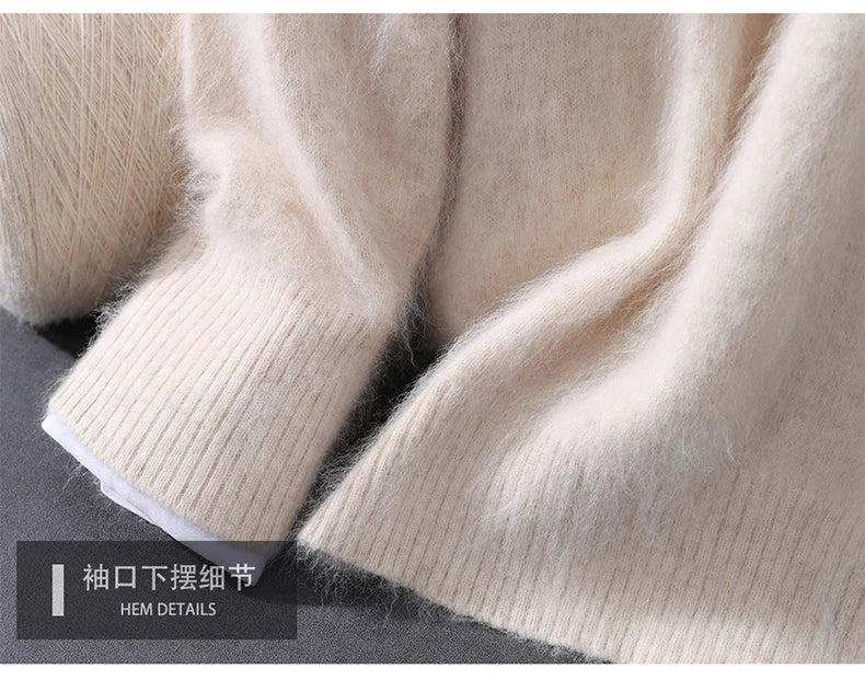 Men’s V-Neck Cashmere Wool Sweater – Soft Luxury Knit Pullover for Autumn & Winter