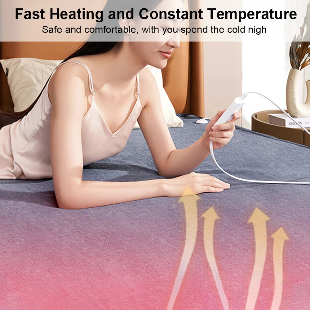 Couverture chauffante électrique 220V plus épaisse avec thermostat automatique, matelas chauffant pour le corps et la chambre.
