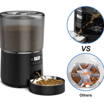 WiFi Smart Automatic Cat Feeder 4L – App Controlled Pet Food Dispenser with Timer, Voice Recorder & Dual Power System