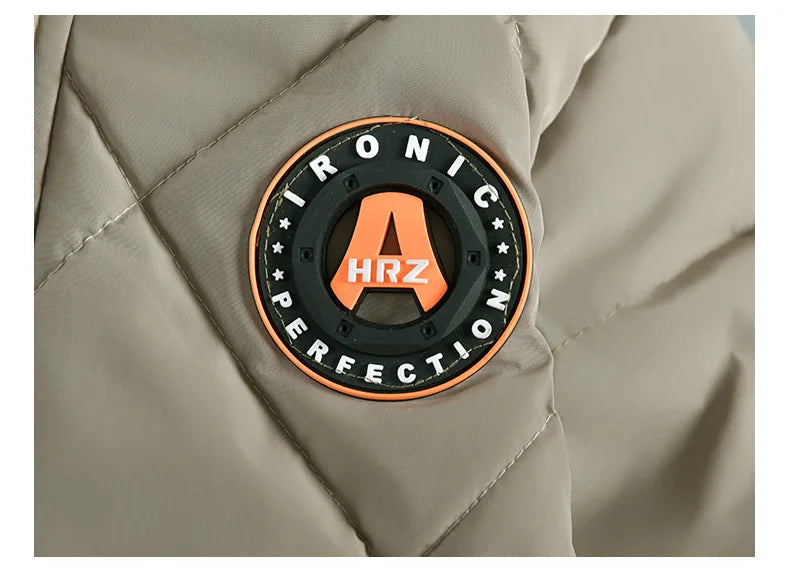 Abrigo grueso de invierno con capucha para niño: chaqueta cálida con cuello de piel