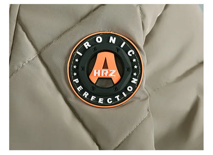 Abrigo grueso de invierno con capucha para niño: chaqueta cálida con cuello de piel