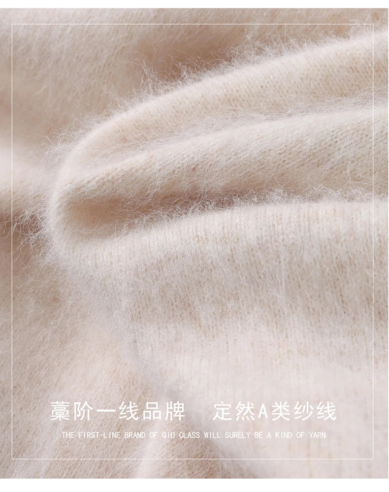 Men’s V-Neck Cashmere Wool Sweater – Soft Luxury Knit Pullover for Autumn & Winter