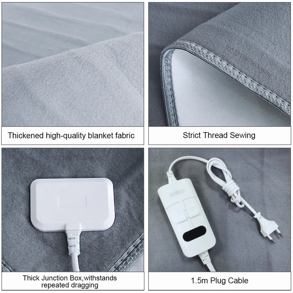 Couverture chauffante électrique 220V plus épaisse avec thermostat automatique, matelas chauffant pour le corps et la chambre.