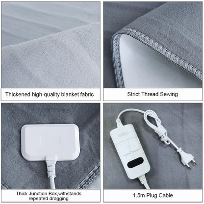Couverture chauffante électrique 220V plus épaisse avec thermostat automatique, matelas chauffant pour le corps et la chambre.