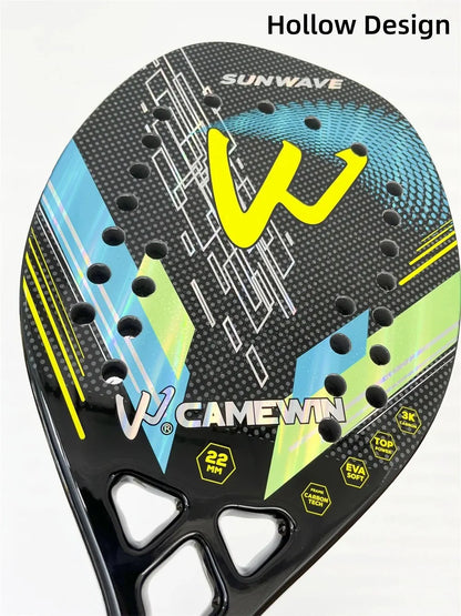 CAMEWIN 3K Carbon Beach Tennis Racket – Lightweight Power & Control for European Players