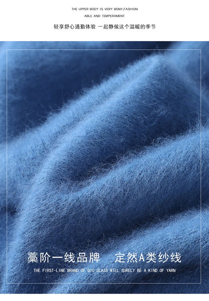 Men’s V-Neck Cashmere Wool Sweater – Soft Luxury Knit Pullover for Autumn & Winter