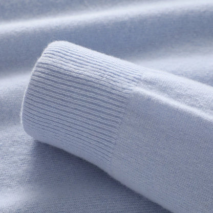 Suéter de lana merino 100 % para hombre: jersey de punto de lujo con cuello medio alto