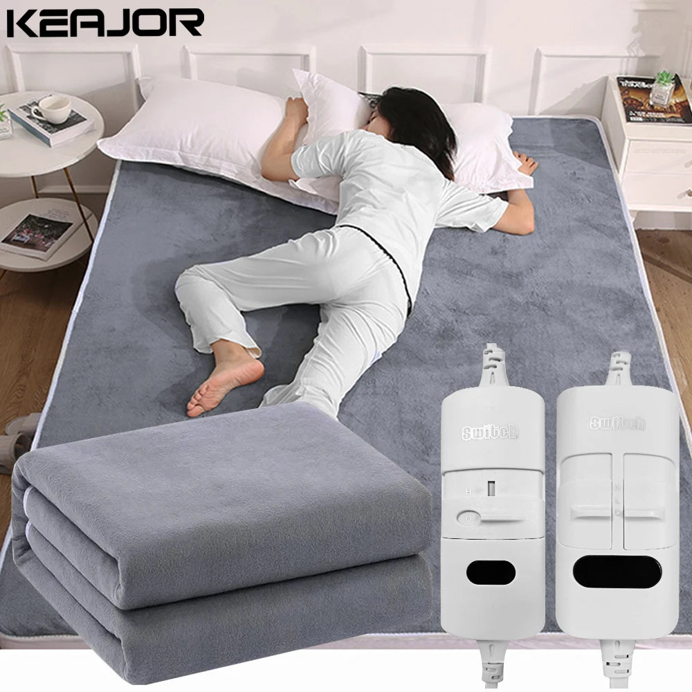 Couverture chauffante électrique 220V plus épaisse avec thermostat automatique, matelas chauffant pour le corps et la chambre.