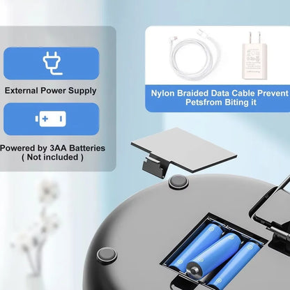 WiFi Smart Automatic Cat Feeder 4L – App Controlled Pet Food Dispenser with Timer, Voice Recorder & Dual Power System