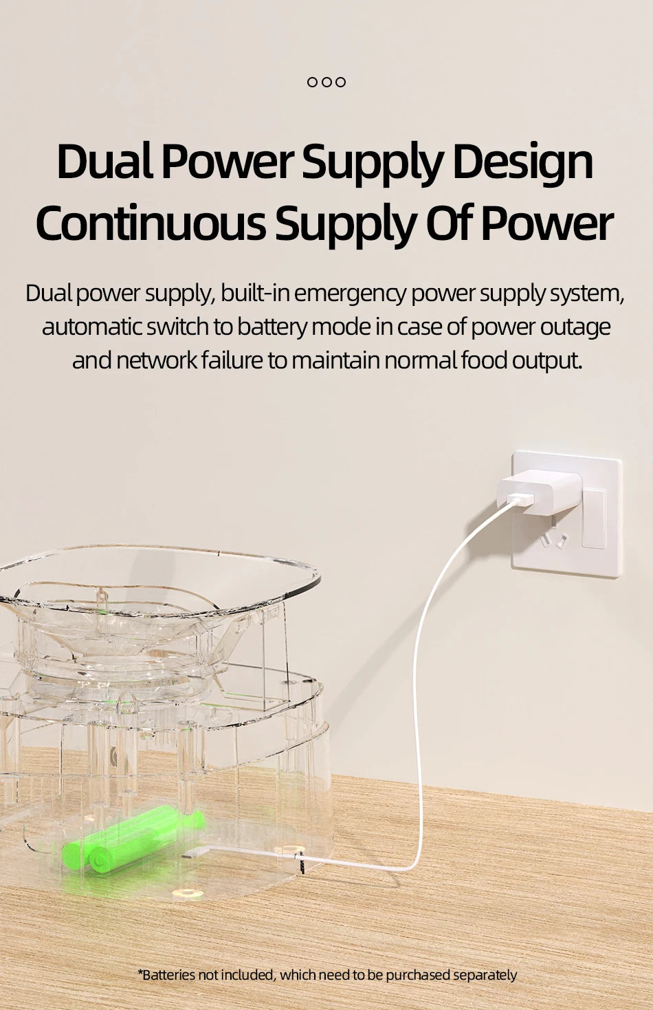 Comedero automático inteligente para gatos ROJECO – Dispensador de comida para mascotas con WiFi, temporizador, control por aplicación y grabación de voz (capacidad de 4 litros)