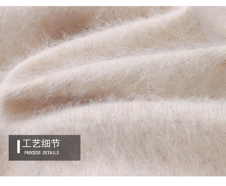 Men’s V-Neck Cashmere Wool Sweater – Soft Luxury Knit Pullover for Autumn & Winter