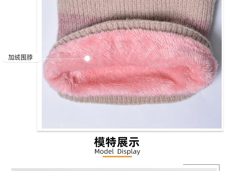 Ensemble bonnet et snood d'hiver pour femme – Bonnet et écharpe tricotés bicolores